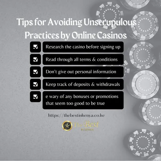 Tips for Avoiding Unscrupulous Practices by Online Casinos 