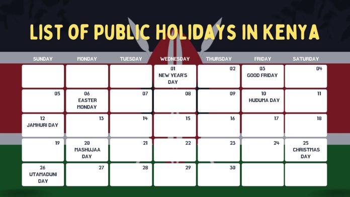 Gazetted Public Holidays in Kenya