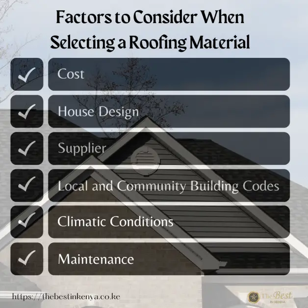 Factors to Consider When Selecting a Roofing Material