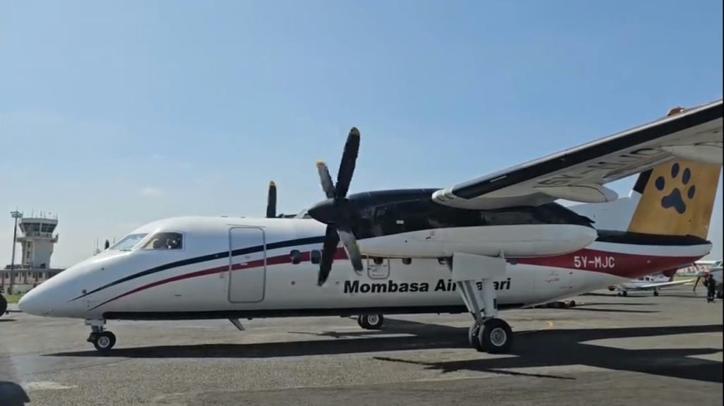 Mombasa Air Safari’s first De Havilland Dash 8-100 (DHC-8-100), registration 5Y-MJC
