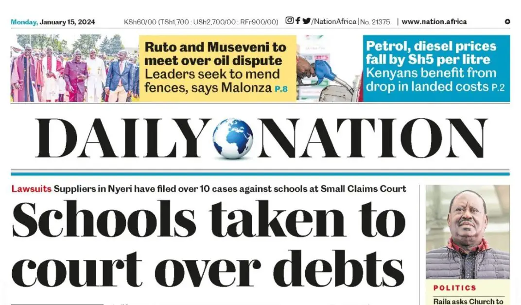 Daily Nation 15/01/2024