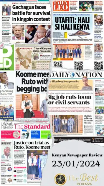 Kenya Newspaper Review 23012024