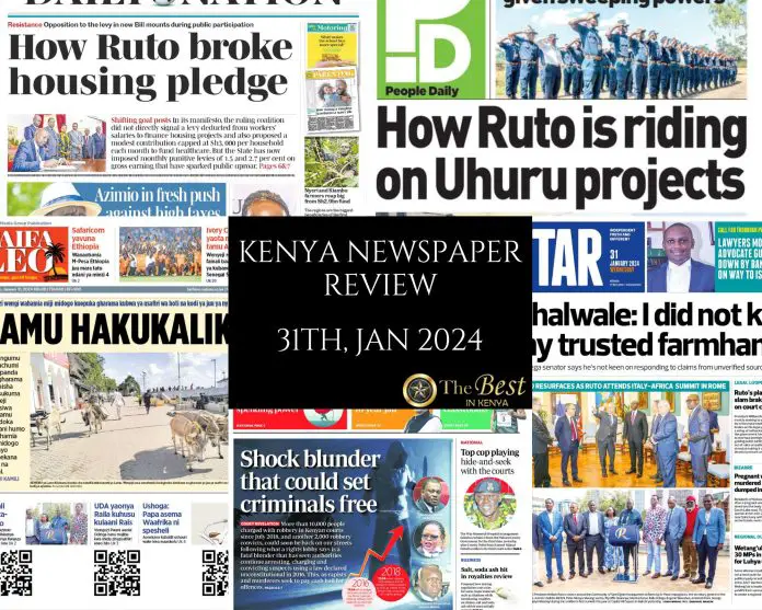 Kenya Newspaper Review 31012024