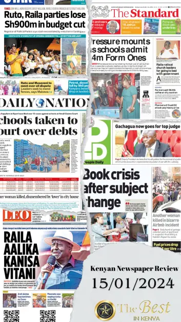 Kenyans Newspaper Review 15th, January 2024
