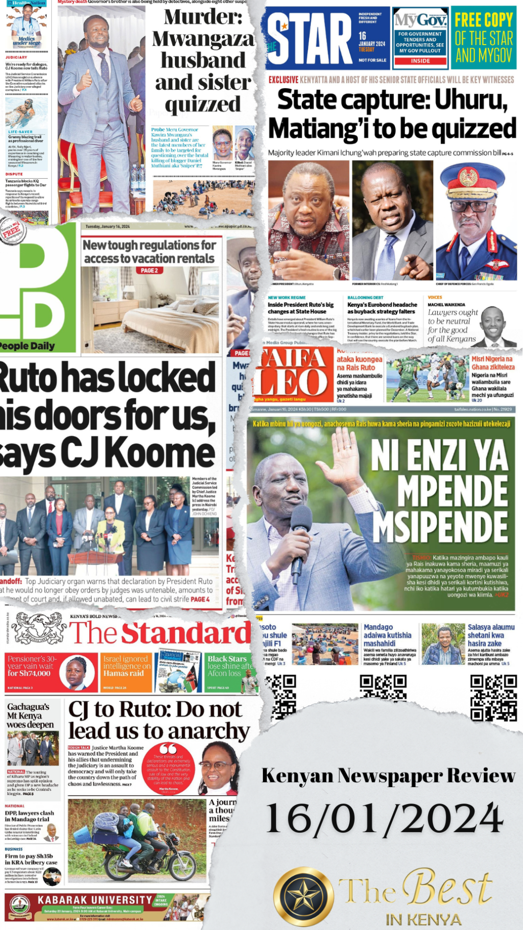 What S In The Papers Today 16 01 2024 The Best In Kenya   Kenyans Newspaper Review 160124 1068x1899 