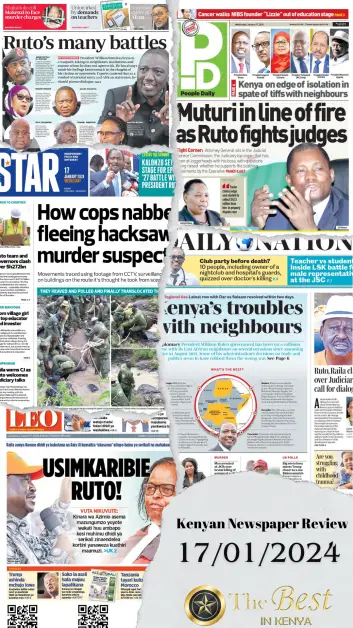 Kenyans Newspaper Review 17th, January 2024