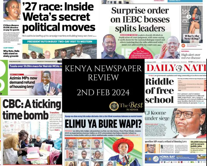 Kenya Newspaper Review 02022024