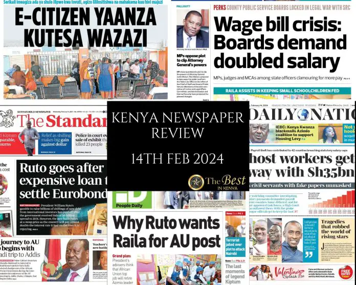 Kenya Newspaper Review 14022024