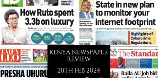 Newspaper Review 20th, February 2024 Kenya Newspaper Review 20022024