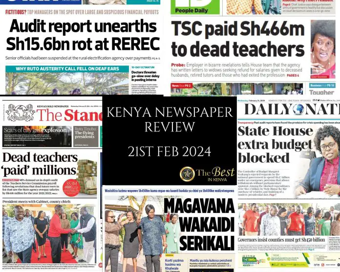 Kenya Newspaper Review 21022024