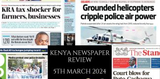 Newspaper Review 5th, March 2024 Kenya Newspaper Review 05032024