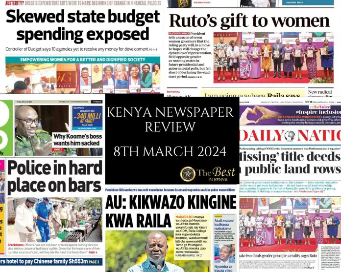 Kenya Newspaper Review 08032024