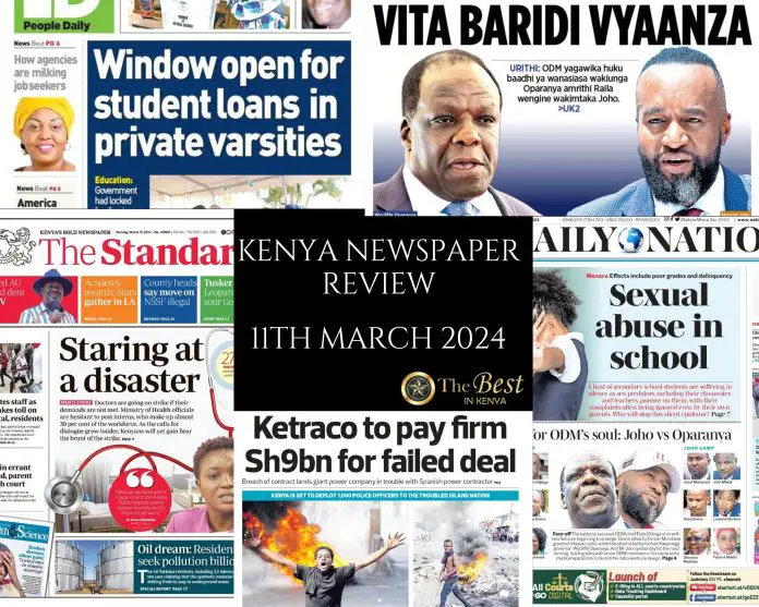 Kenya Newspaper Review 11032024