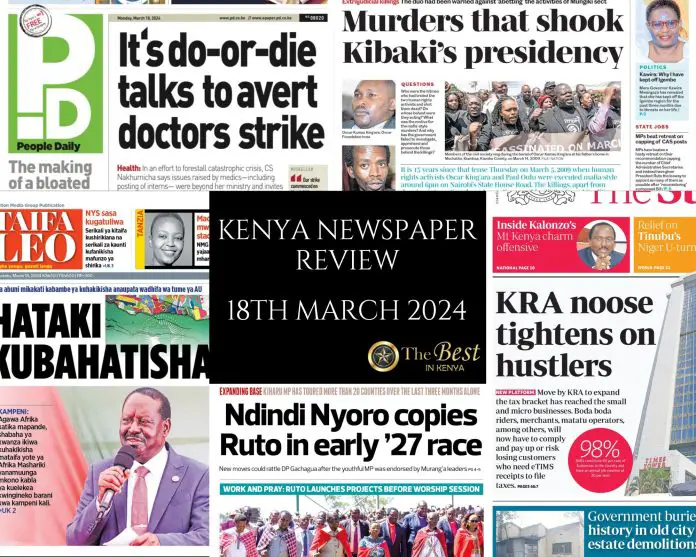 Kenya Newspaper Review 18032024
