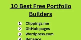 Best free Portfolio Website builders List of the 10 best free portfolio website builders including Clippings.me, GitHub Pages, WordPress.com, Behance, Dribbble, Journo Portfolio, Copyfolio, Siter.io, Wix and Fabrik